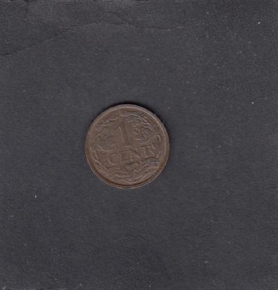 Beschrijving: 1 Cent WILHELMINA 